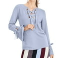 thumbnail image 1 of I.N.C Womens Lace-Up Sweatshirt, Blue, Medium, 1 of 1