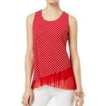 thumbnail image 1 of I.N.C Womens Layered-Look Knit Blouse, Red, X-Large, 1 of 1