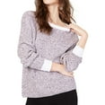 thumbnail image 1 of I.N.C Womens Marled Pullover Sweater, Pink, X-Large, 1 of 2
