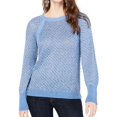 thumbnail image 1 of I.N.C Womens Metallic Pullover Sweater, Blue, Large, 1 of 2