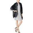 thumbnail image 1 of I-N-C Womens Metallic Wrap, Black, One Size, 1 of 2