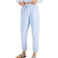 thumbnail image 1 of I.N.C Womens Micro-Studded Casual Jogger Pants, Blue, X-Small, 1 of 2