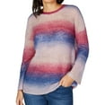 thumbnail image 1 of I.N.C Womens Ombre Striped Knit Sweater, Multicoloured, X-Large, 1 of 2