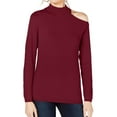 thumbnail image 1 of I.N.C Womens One Shoulder Pullover Sweater, Red, XX-Large, 1 of 1