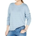 thumbnail image 1 of I.N.C Womens Pearl Rhinstone Knit Sweater, Blue, Large, 1 of 2