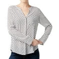 thumbnail image 1 of I.N.C Womens Polka Dot Button Up Shirt, White, Juniors, X-Large, 1 of 1