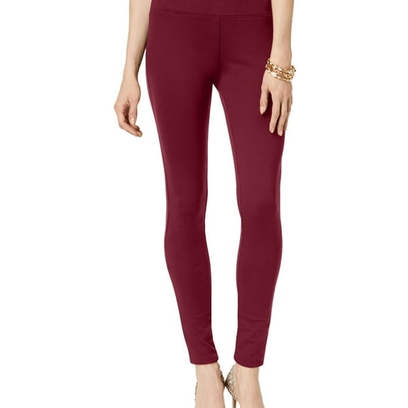 I.N.C Womens Ponte Casual Leggings, Red, 10