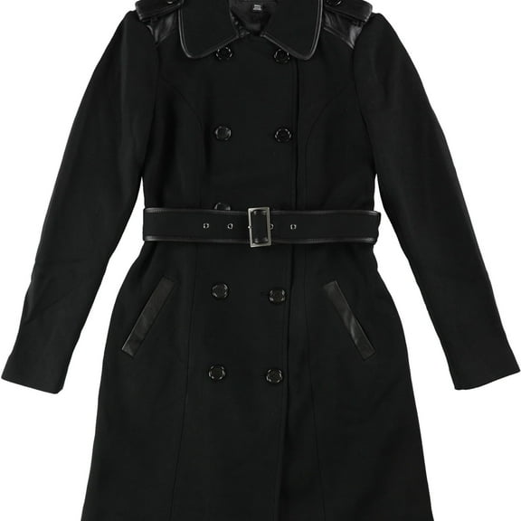 I.N.C Womens Ponte Military Jacket, Black, Medium