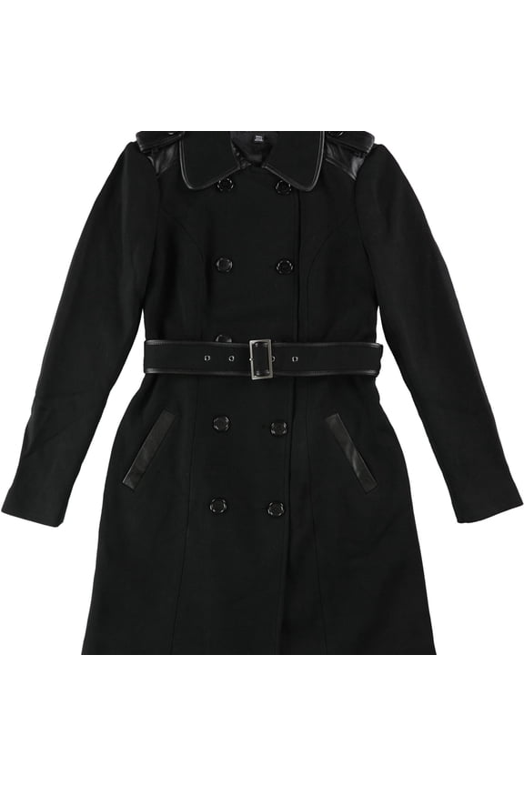 I.N.C Womens Ponte Military Jacket, Black, X-Small