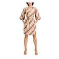 thumbnail image 1 of I.N.C Womens Puff-Sleeve Wrap A-line Dress, Metallic, 8, 1 of 2