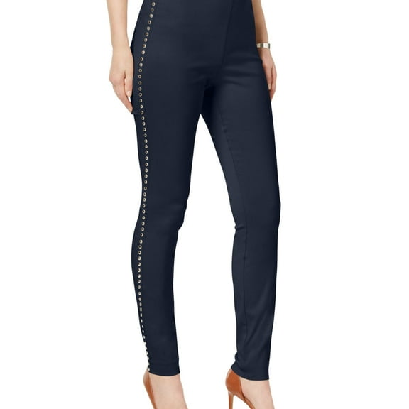 I.N.C Womens Pull-On Casual Trouser Pants, Blue, 0