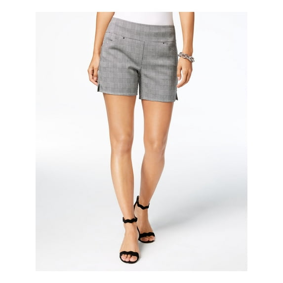 I-N-C Womens Pull-On Casual Walking Shorts, Black, 14