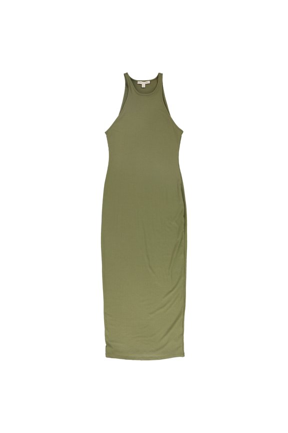 I.N.C Womens Ribbed Bodycon Dress, Green, Large