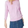 thumbnail image 1 of I.N.C Womens Ruched-Sleeve Knit Sweater, Purple, X-Large, 1 of 1