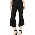 thumbnail image 1 of I.N.C Womens Ruffle-Hem Casual Cropped Pants, Black, 6, 1 of 2