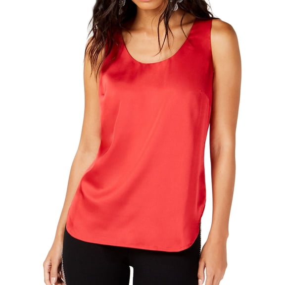 I.N.C Womens Scoop-Neck Tank Top, Red, X-Large