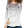 thumbnail image 1 of I.N.C Womens Sequined Sweatshirt, Purple, Medium, 1 of 2