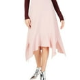 thumbnail image 1 of I-N-C Womens Sharkbite Asymmetrical Skirt, Pink, 12, 1 of 2