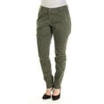 thumbnail image 1 of I-N-C Womens Skinny Casual Chino Pants, Green, 18, 1 of 2