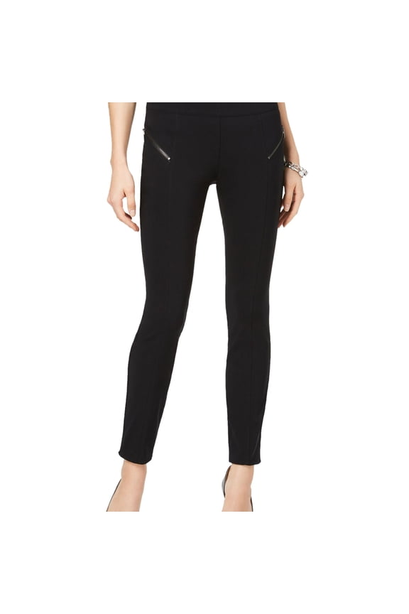 I.N.C Womens Skinny Leg Casual Trouser Pants, Black, 2