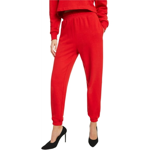 I.N.C Womens Solid Athletic Sweatpants, Red, X-Large