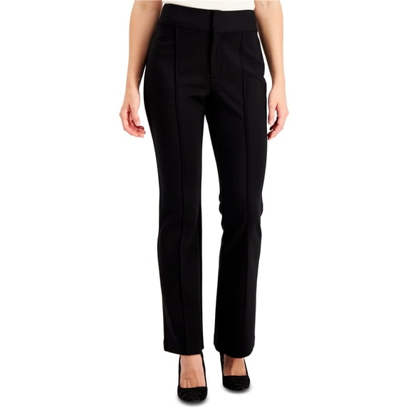I.N.C Womens Solid Casual Trouser Pants, Black, 12