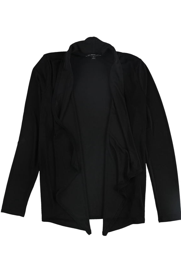 I.N.C Womens Solid Open Front Cardigan Sweater, Black, Medium