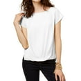 thumbnail image 1 of I.N.C Womens Solid Pullover Blouse, White, Small, 1 of 1
