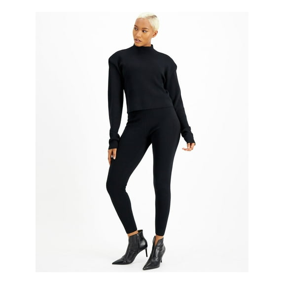 I-N-C Womens Solid Pullover Sweater, Black, Small
