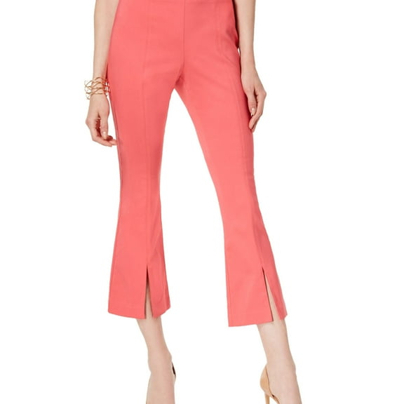 I.N.C Womens Split Hem Casual Trouser Pants, Orange, 12