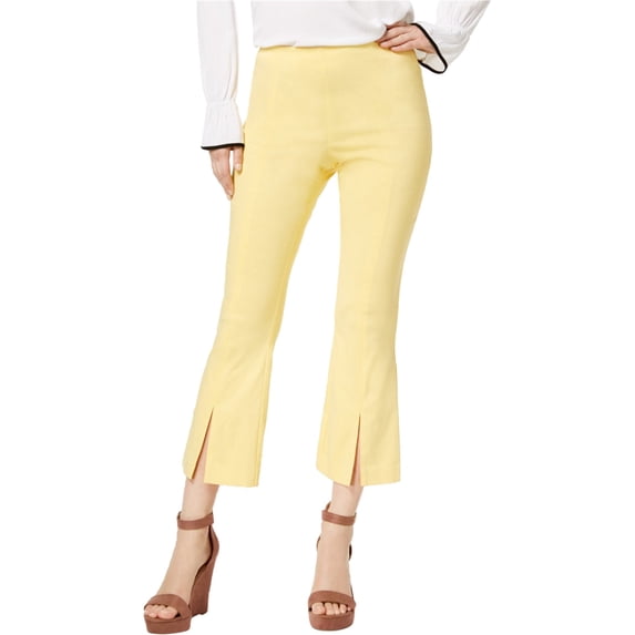 I.N.C Womens Split Hem Casual Trouser Pants, Yellow, 12