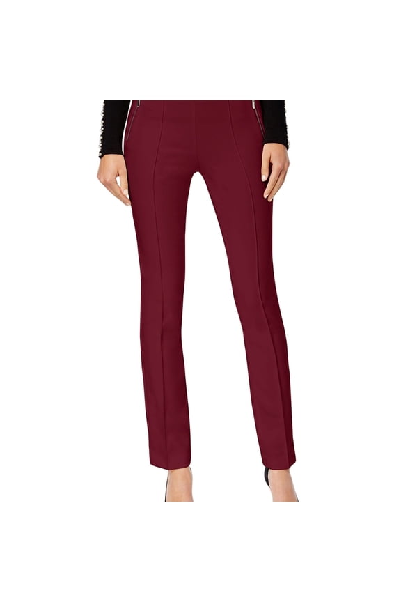 Womens Burgundy Straight leg Pants Size: 16