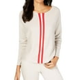 thumbnail image 1 of I-N-C Womens Striped Pullover Sweater, Red, XX-Large, 1 of 2