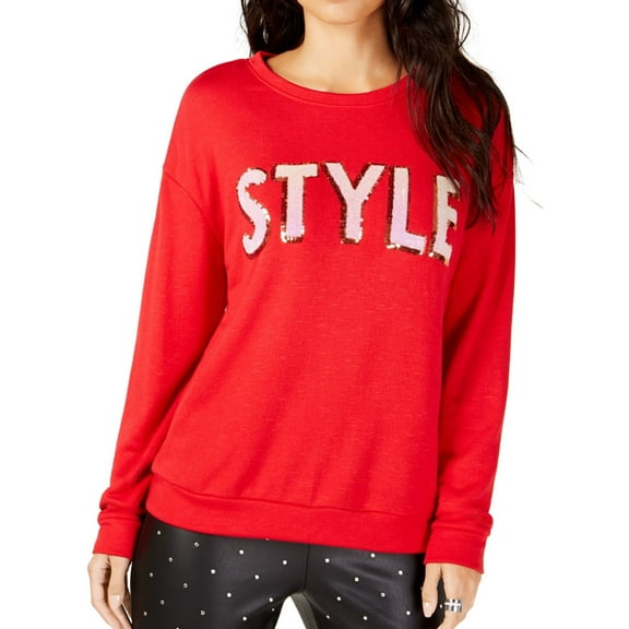 I.N.C Womens Style Sweatshirt, Red, X-Small