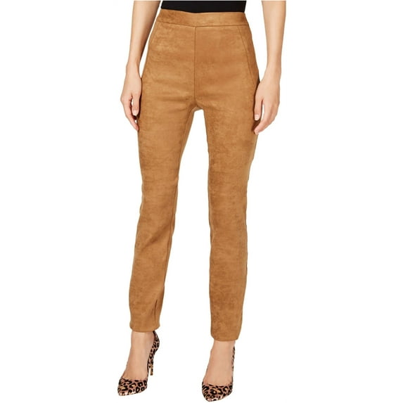 I-N-C Womens Suede Pull On Casual Leggings, Beige, 4