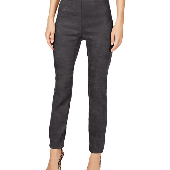 I.N.C Womens Suede Pull On Casual Leggings, Grey, 8
