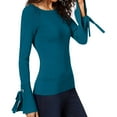 thumbnail image 1 of I.N.C Womens Tie Sleeve Pullover Blouse, Blue, X-Large, 1 of 1