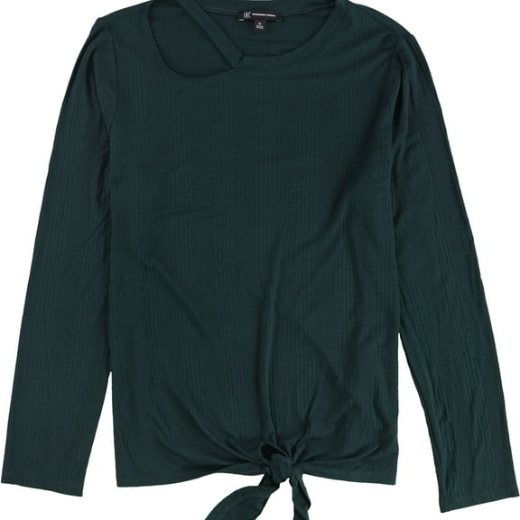 I.N.C Womens Tie-front Pullover Blouse, Green, XX-Large