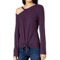 thumbnail image 1 of I.N.C Womens Tie-front Pullover Blouse, Purple, Small, 1 of 1