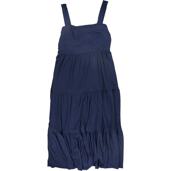 I.N.C Womens Tiered Maxi Dress, Blue, XX-Large