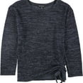 thumbnail image 1 of I.N.C Womens Ruched Side Pullover Sweater, Blue, Large, 1 of 3
