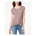 thumbnail image 1 of I.N.C Womens Twist Front Pullover Blouse, Pink, Large, 1 of 2