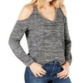 thumbnail image 1 of I.N.C Womens V-Neck Cold Shoulder Blouse, Grey, Large, 1 of 1