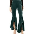 thumbnail image 1 of I.N.C Womens Velvet Casual Trouser Pants, Green, 4, 1 of 2
