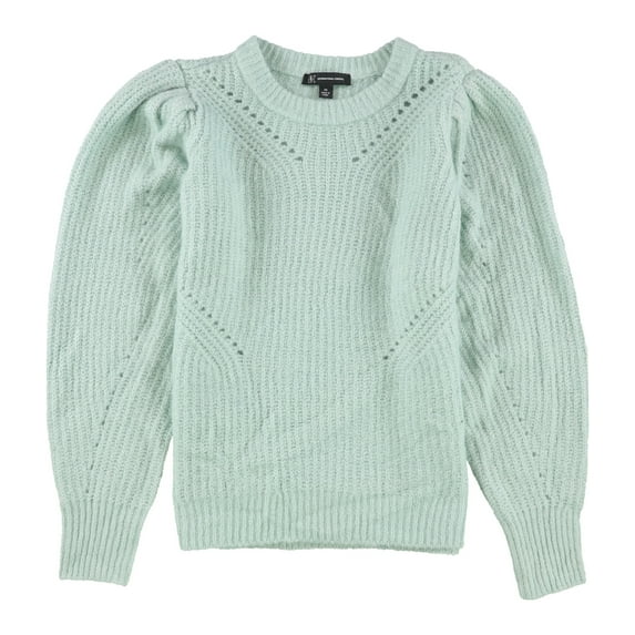 I.N.C Womens Volume-Sleeve Pullover Sweater, Green, Small