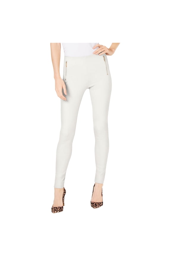 I.N.C Womens Zip Pocket Casual Trouser Pants, White, 12