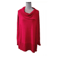 thumbnail image 1 of I.N. Studio Women's Plus Asymmetrical Knit Tunic Top Stretch Burgundy Red, 3X, 1 of 2