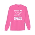 thumbnail image 1 of I NEED MY SPACE Neon Adult Long Sleeve T-Shirt, 1 of 1