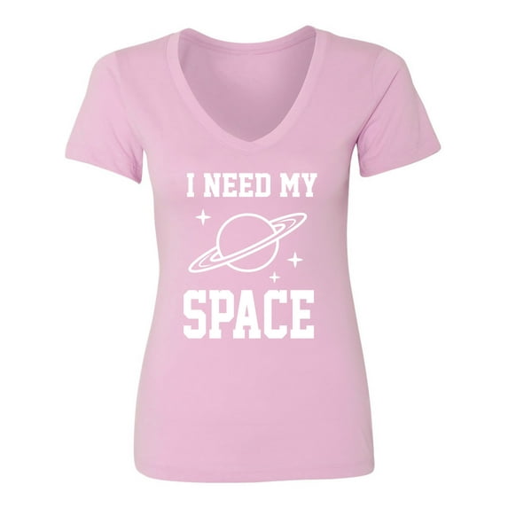 I NEED MY SPACE Womens V-Neck T-Shirt