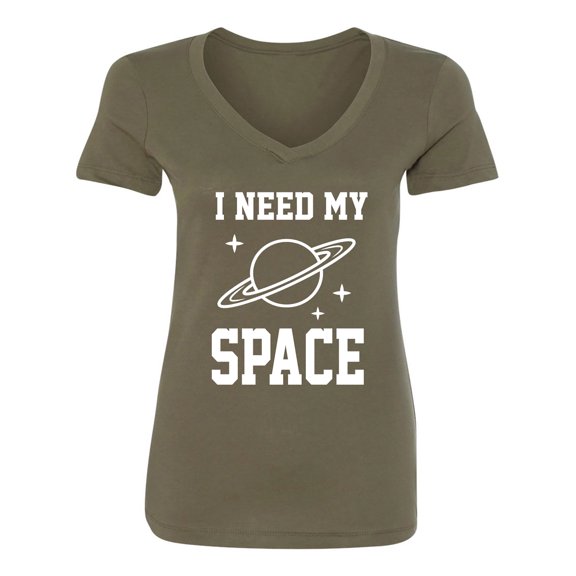 I NEED MY SPACE Womens V-Neck T-Shirt